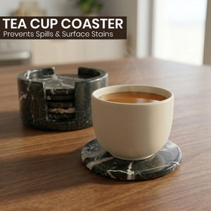 Black Zebra Marble Coaster (Set of 6)
