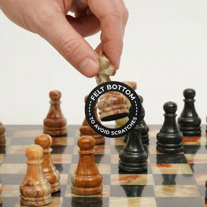 Black and Green Onyx Marble Chess Set