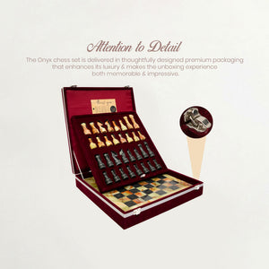 Green Onyx and Black Marble Chess Set 12 Inch