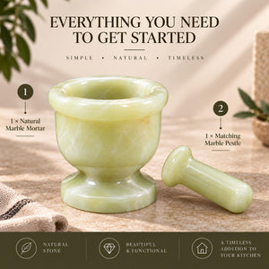 Plain Green Onyx Mortar and Pestle Set (2.5 Inch)