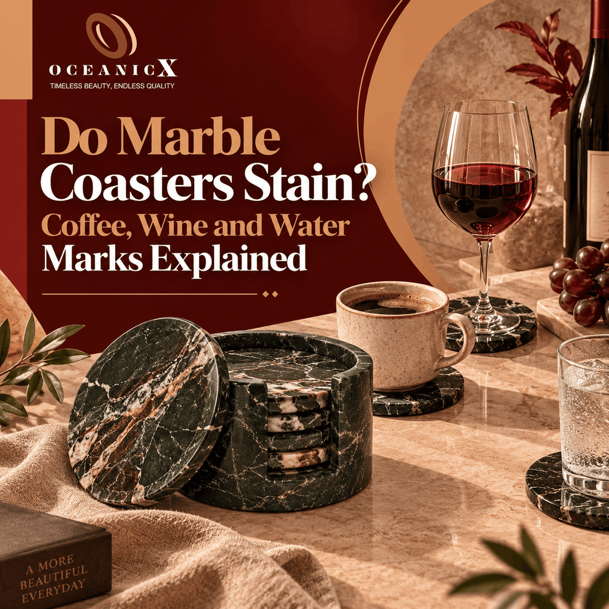 do marble coasters stain