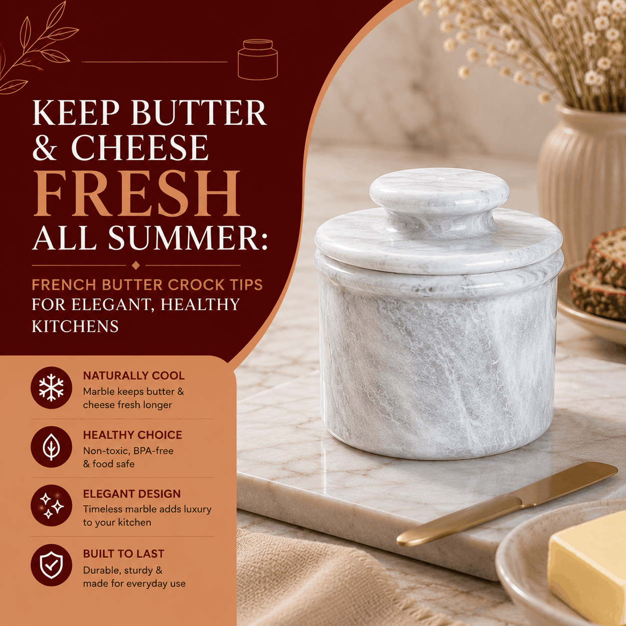 Keep Butter & Cheese Fresh All Summer with French Butter Crock Tips