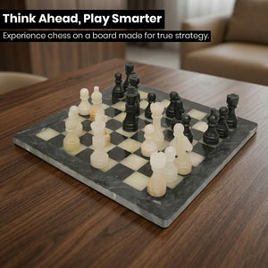 Black Onyx Chess Set 12 Inches