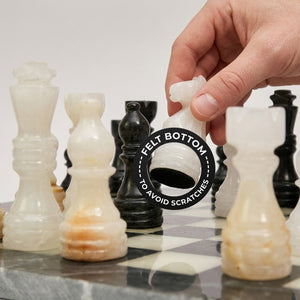 Black Onyx Chess Set 12 Inch