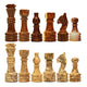 Coral and Brown Chess Pieces for 12 to 16 Inches Board