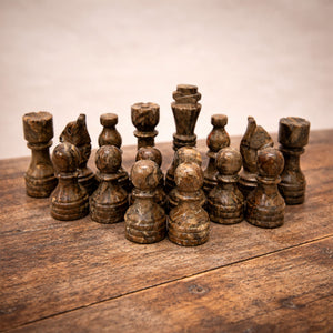 White Marble Chess Pieces 12 to 16 Inches Board