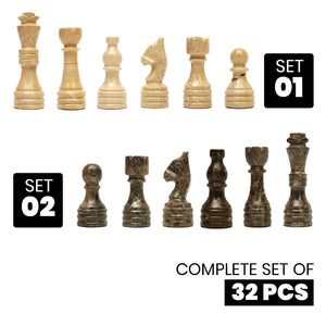Grey Oceanic and Verona Marble Chess Pieces 12 to 16 Inches Board