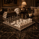 Grey Oceanic and White Marble Chess Set 
