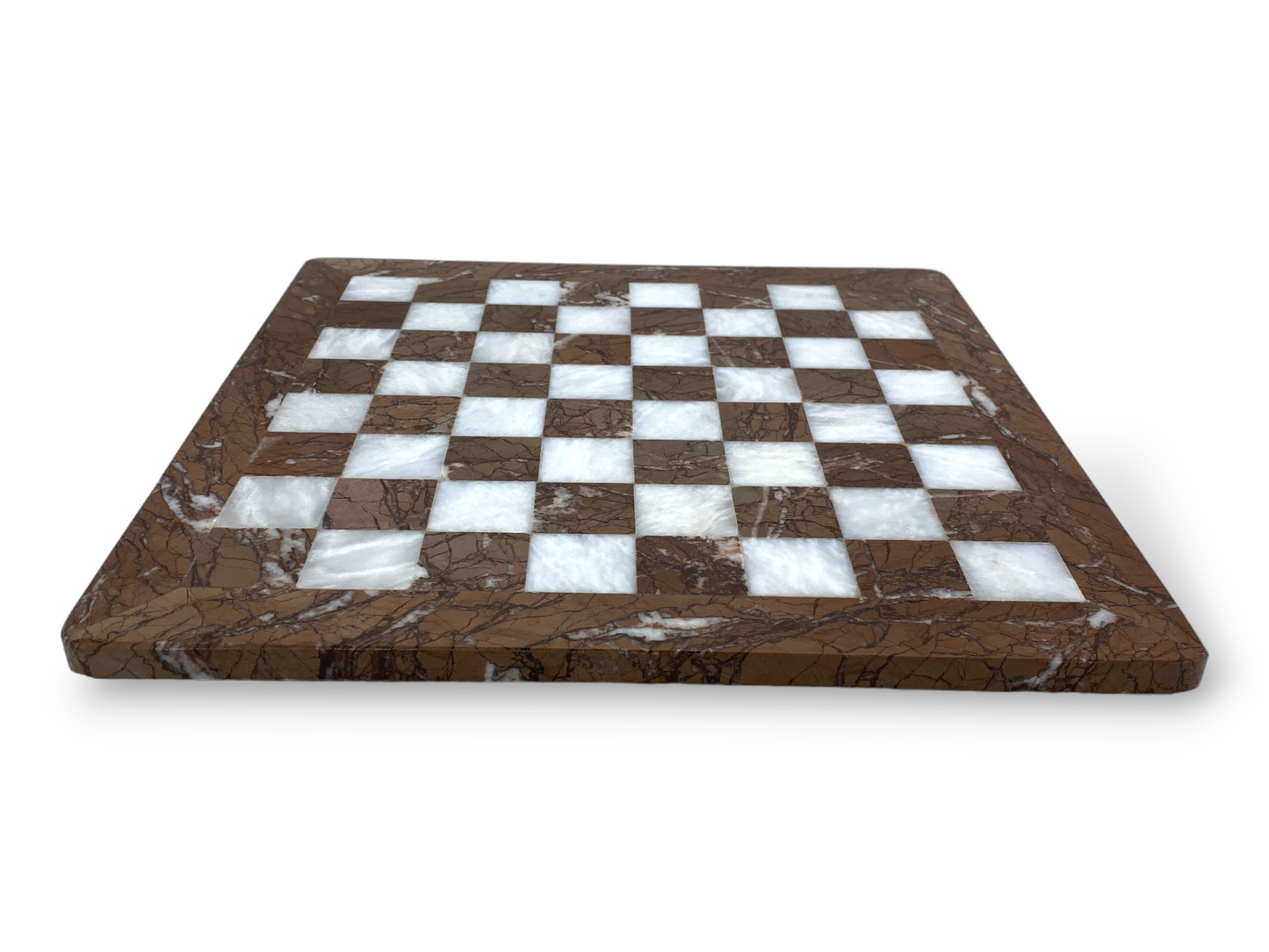 Marina White Handmade Marble Chess Board 12 Inches