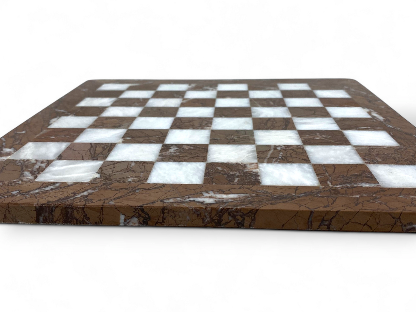 Marina White Handmade Marble Chess Board 12 Inches