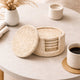 Travertine Round Marble Coaster (Set of 6)