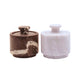 White and Red Marble Salt Cellar with Lid – 2 Pack Set