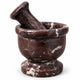 Red Zebra Marble Mortar and Pestle Set (2.5 Inch)