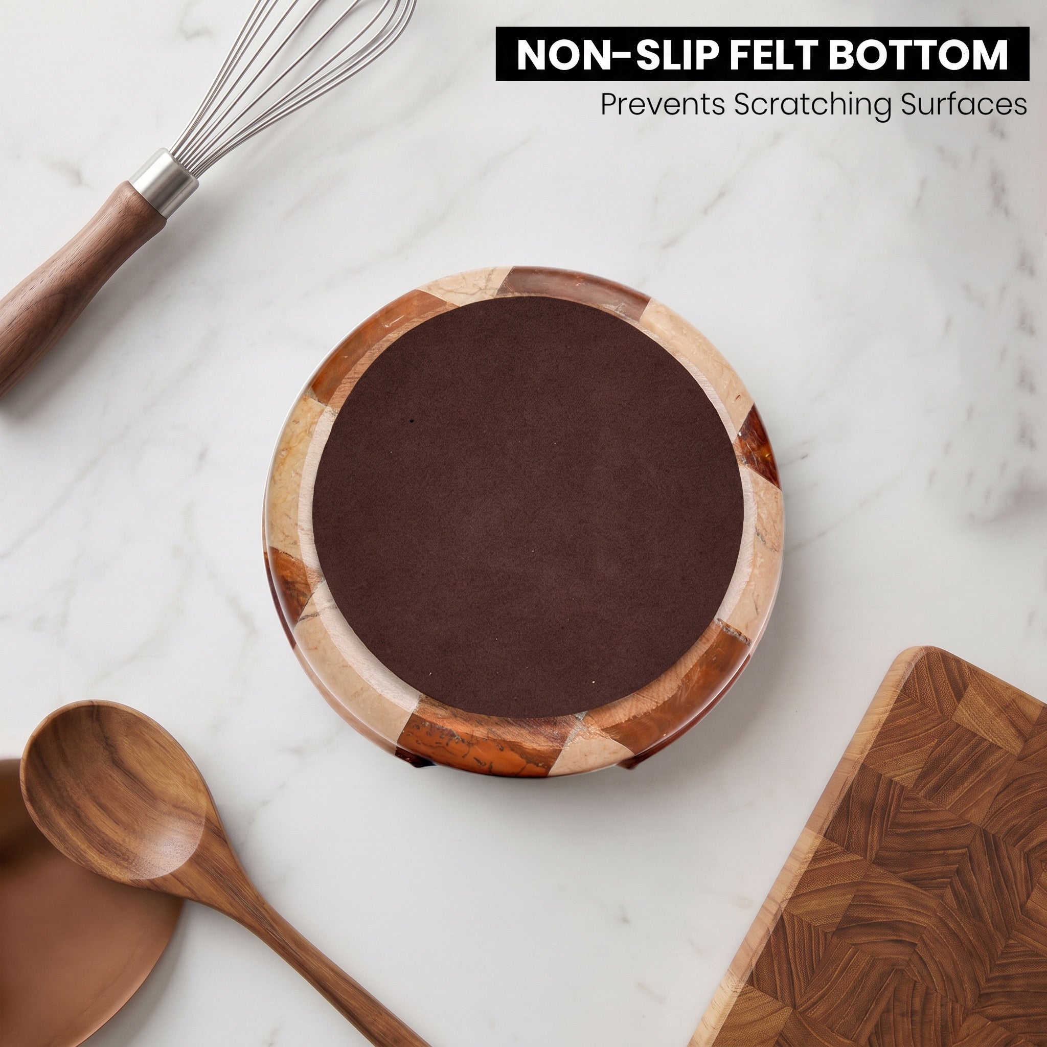 Verona and Brown Marble Spoon Rest