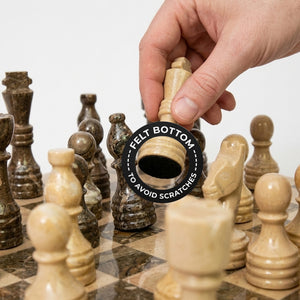 Verona Grey Marble Chess Set 12 Inch