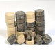 Verona and Oceanic Grey Marble Checkers Set - (32 Elegant Pieces)