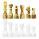 White and Green Onyx Marble Chess Pieces for 12 to 16 Inches Board 