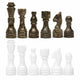 White and Grey Marble Chess Pieces 12 to 16 Inches Board