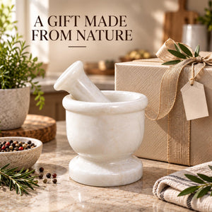White Marble Mortar & Pestle Set (2.5 Inches)