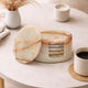White Onyx Round Marble Coaster - Set of 6