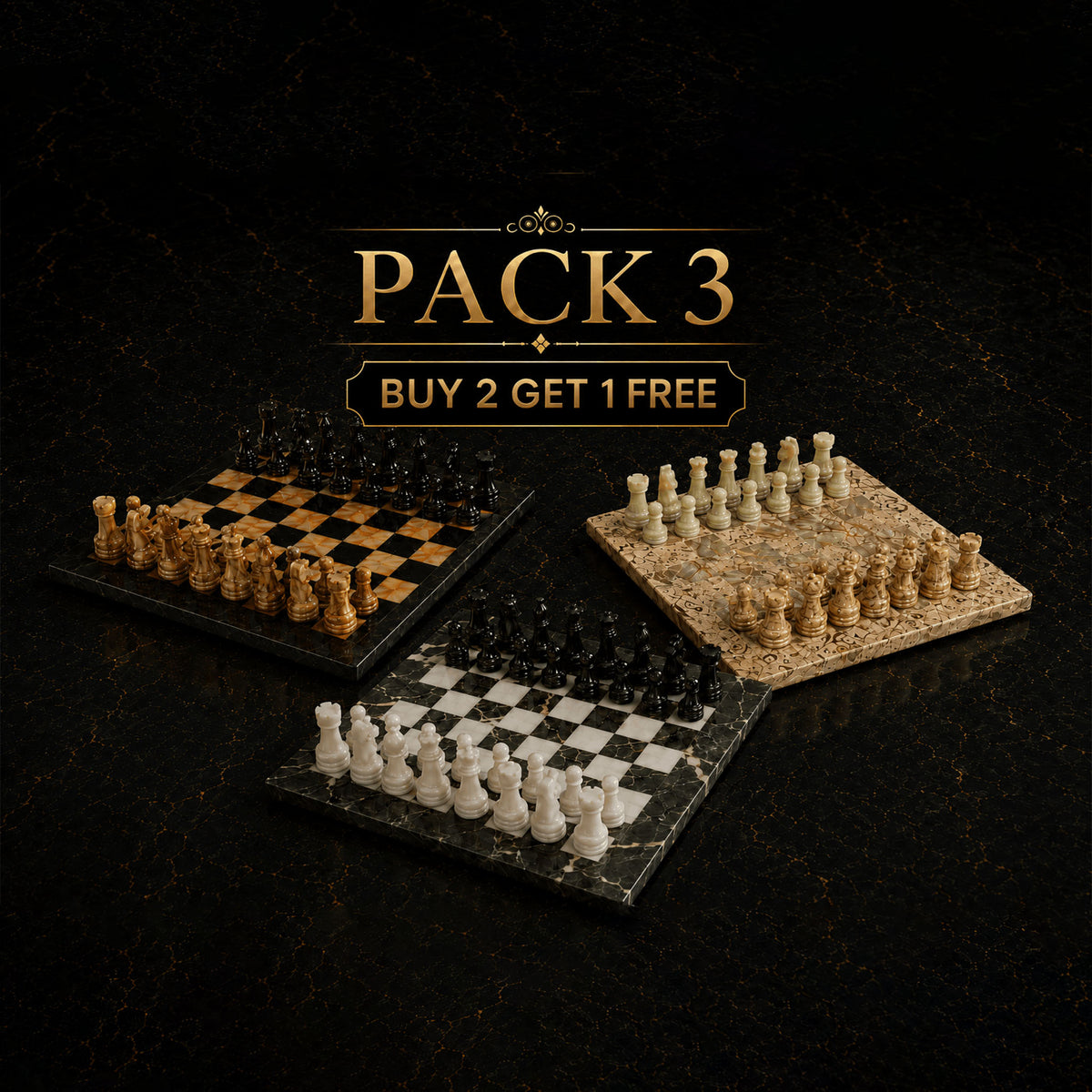 'PACK 3' and 'BUY 2 GET 1 FREE'. 