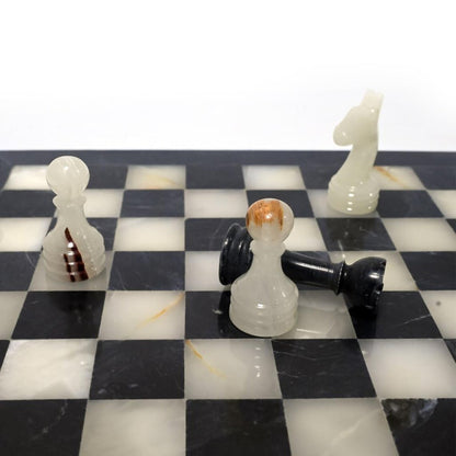 luxury Black Onyx Chess Set 12 Inches