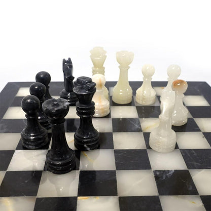 luxury Black Onyx Chess Set 12 Inches