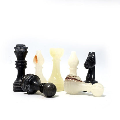 luxury Black Onyx Chess Set 12 Inches