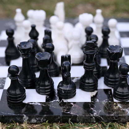 High Quality Handmade Black and White Chess Pieces Only for 12 to 16 Inches Board