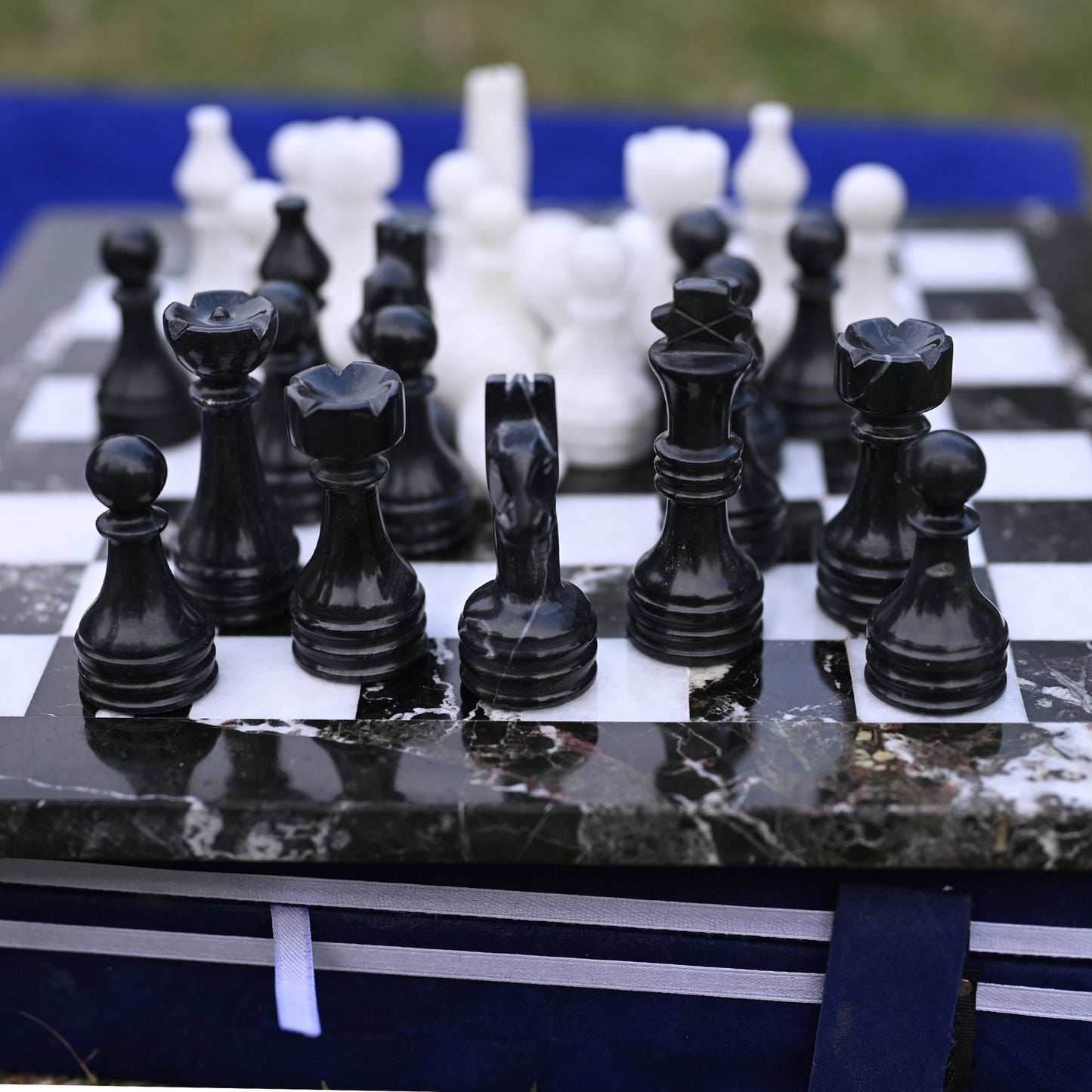 High Quality Handmade Black and White Chess Pieces Only for 12 to 16 Inches Board